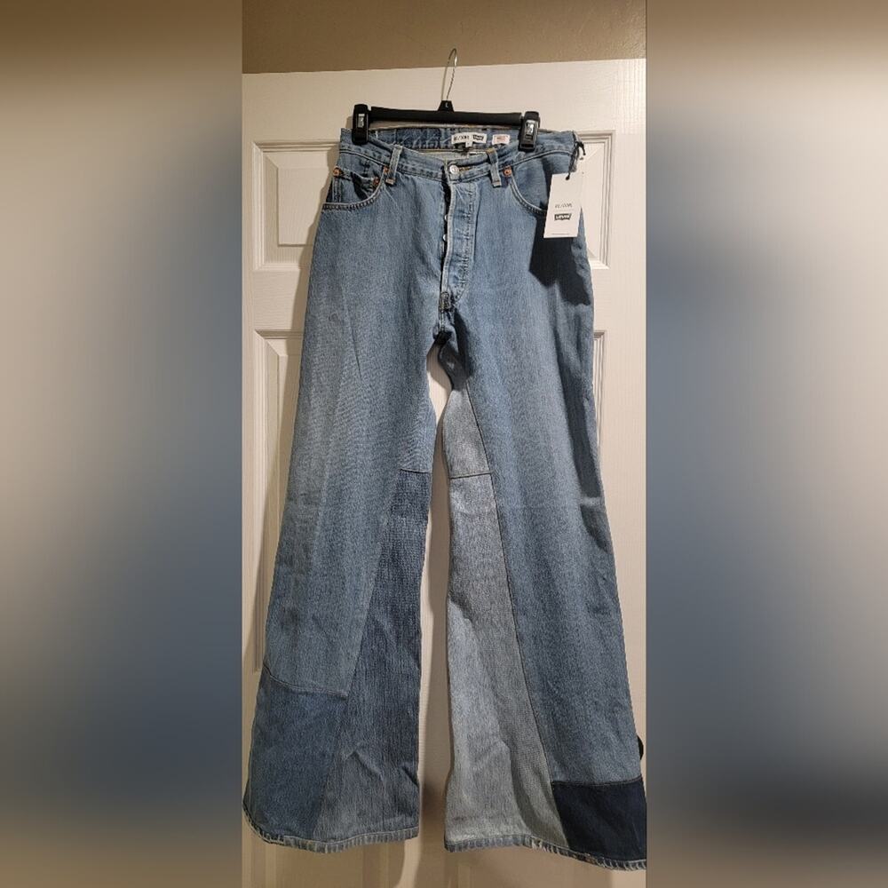 Re/Done X Levi's Vintage 70's Mega Bell Bottoms Jeans Indigo 28 NWT